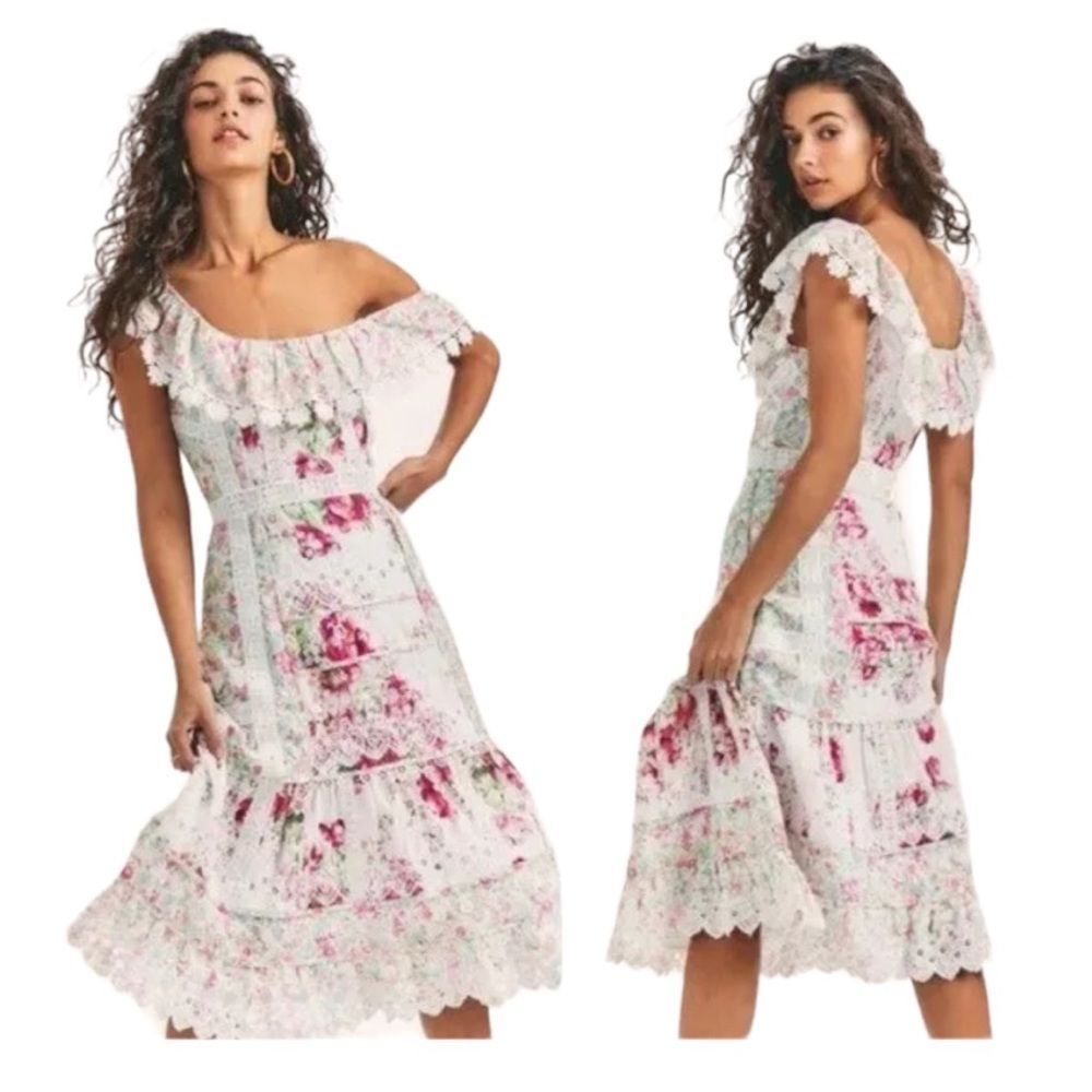 LoveShackFancy Faustine Midi Dress